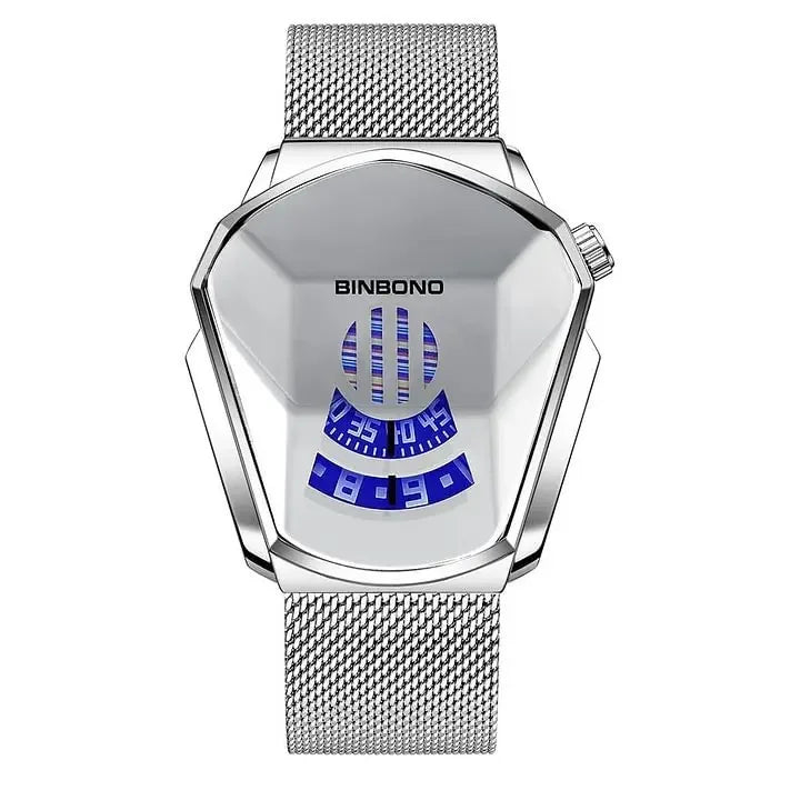 BINBOND™ Luxurious Men's Business Watch: Waterproof Quartz Movement, Steel Band, Crystal Glass