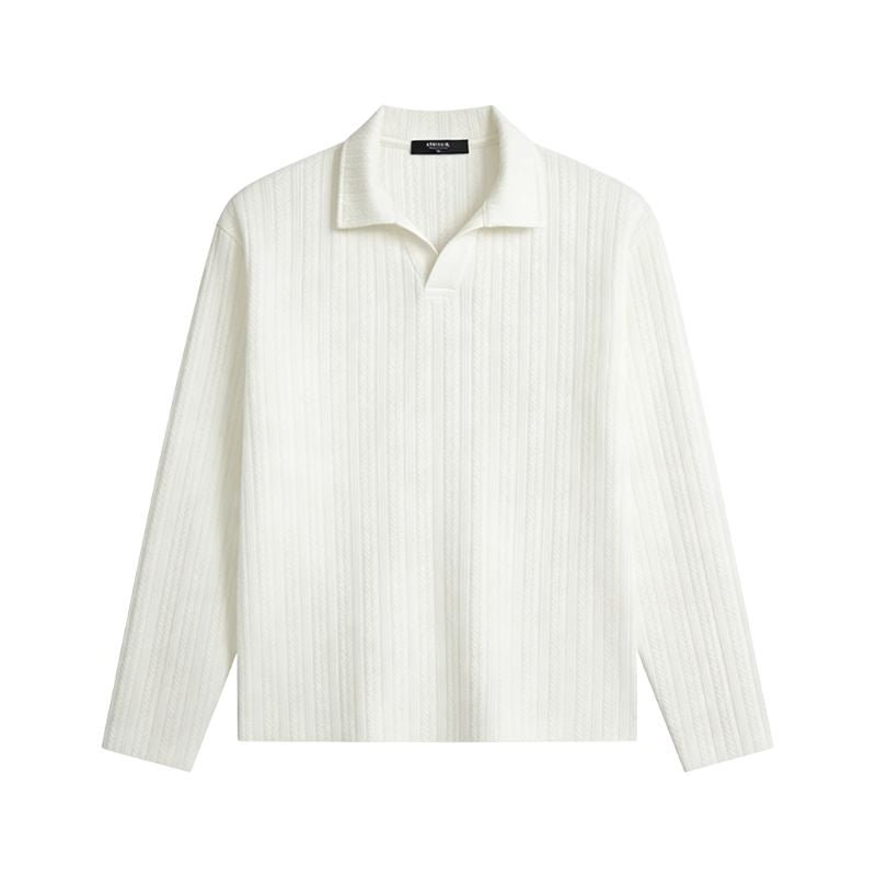 2026 Spring Casual Long Sleeve Twisted Yarn Stripe Shirt