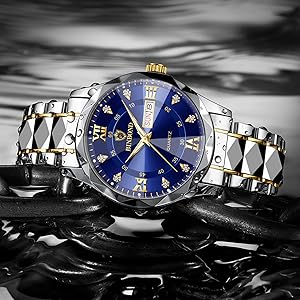 BINBOND™ Men's Luminous Waterproof Quartz Watch with Steel Bracelet & Date