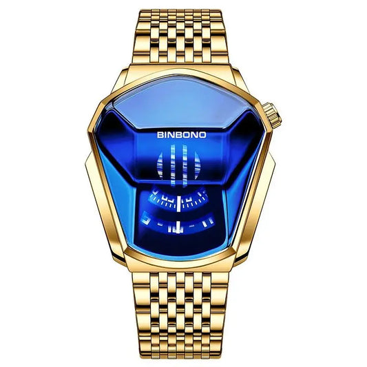 BINBOND™ Luxurious Men's Business Watch: Waterproof Quartz Movement, Steel Band, Crystal Glass