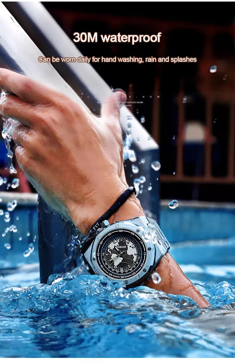 GOOBASEN™ Men's Light Luxury Wandering Earth Hollow Automatic Mechanical Watch