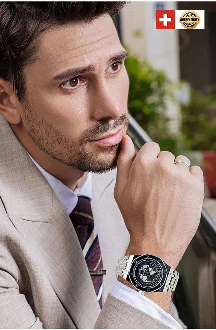 GOOBASEN™ Men's Light Luxury Wandering Earth Hollow Automatic Mechanical Watch