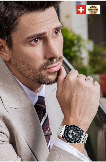 GOOBASEN™ Men's Light Luxury Wandering Earth Hollow Automatic Mechanical Watch