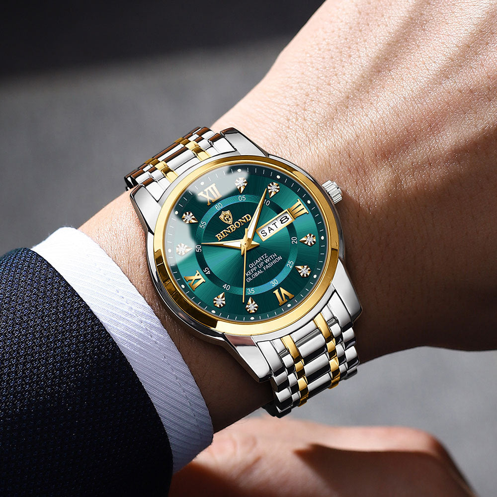 BINBOND™ Quartz Movement Waterproof Luminous Business Men's Watch